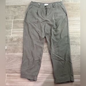Loft olive cropped pants